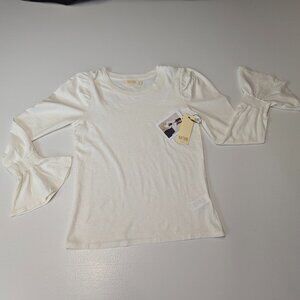 NWT Nation Size Small Cream Colored Long Sleeved Top